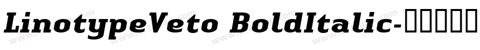 LinotypeVeto BoldItalic字体转换